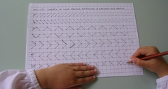 Rispettiamo i grafismi completando le linee verticali, orizzontali, oblique